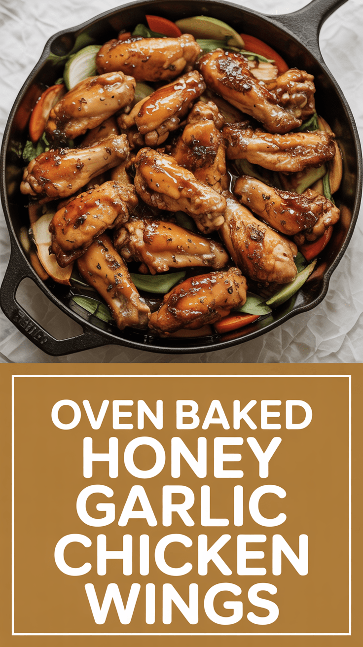 Oven Baked Honey Garlic Chicken Wings