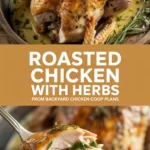 Roasted chicken with herbs from backyard chicken coop plans