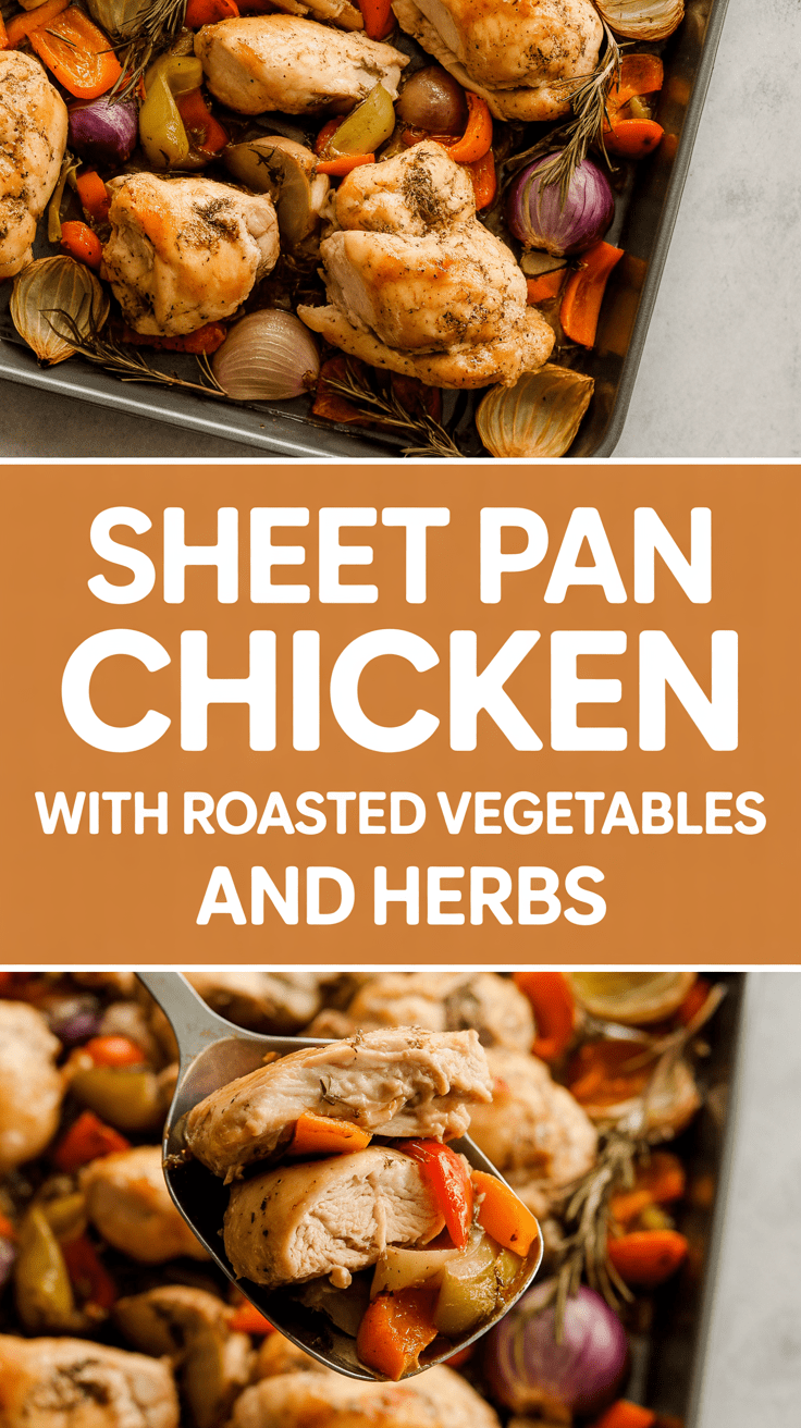 Sheet pan chicken with roasted vegetables and herbs