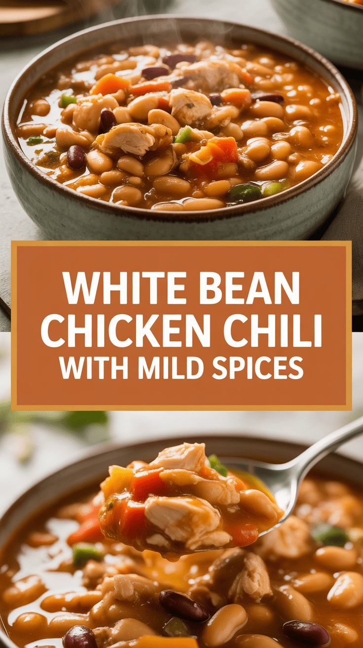 White Bean Chicken Chili with Mild Spices