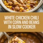 White Chicken Chili with Corn and Beans in Slow Cooker White Chicken Chili with Corn and Beans in Slow Cooker
